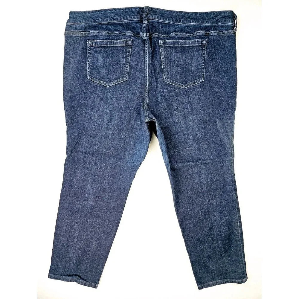 Torrid Size 26S Women's 29 Inch Inseam Boyfriend Blue Denim 5 Pocket Logo Jeans